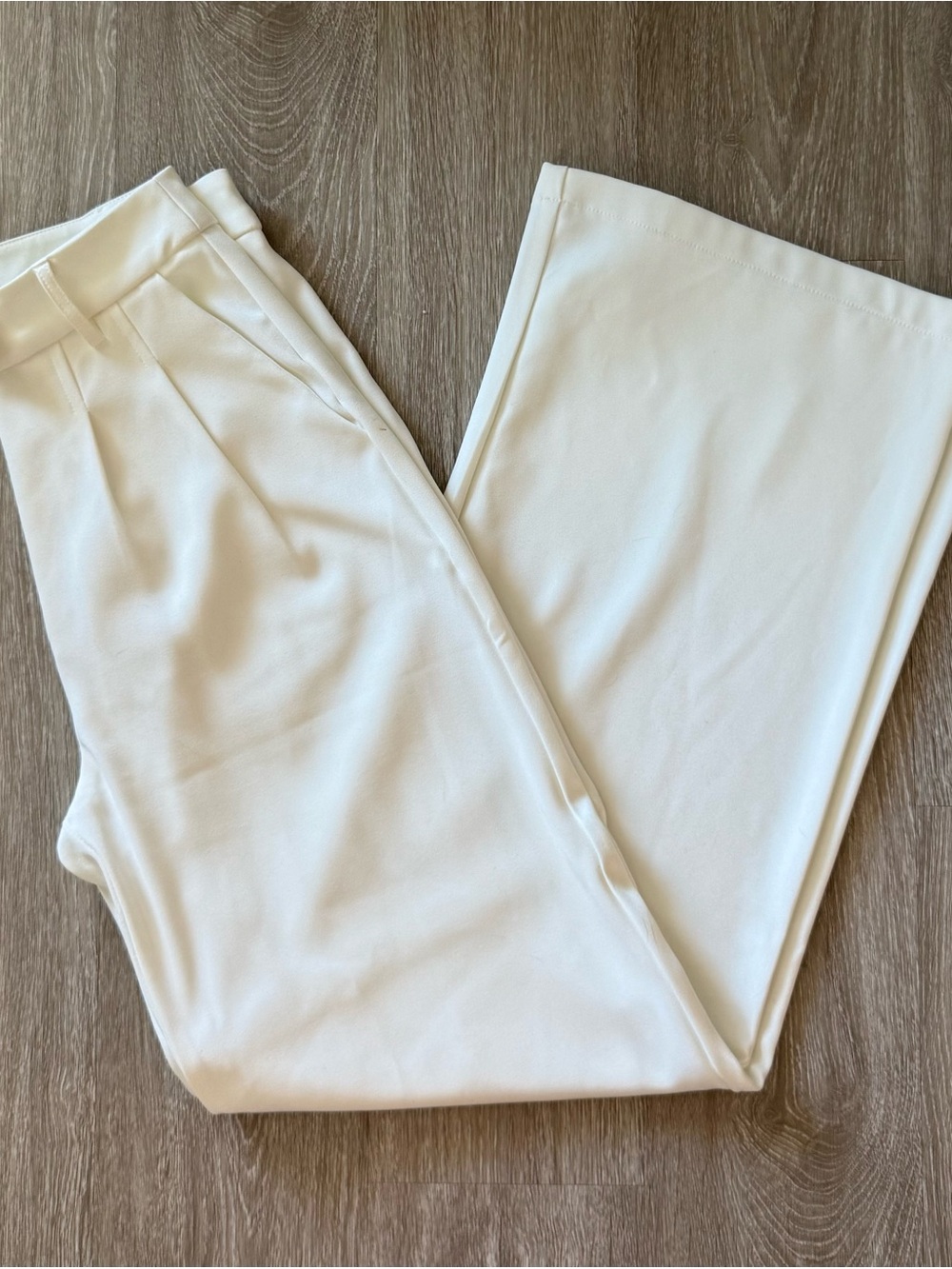 Prince White High-Waist Wide-Leg Trousers - Picture 8 of 10